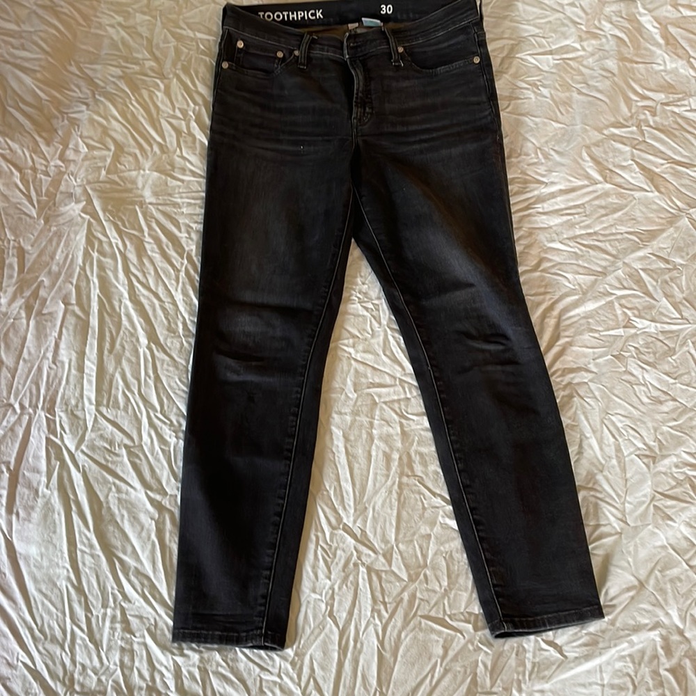 J. Crew Toothpick Black Jeans size 30